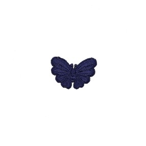 IRON-ON EMBROIDERED BUTTERFLY MOTIF - BLUE