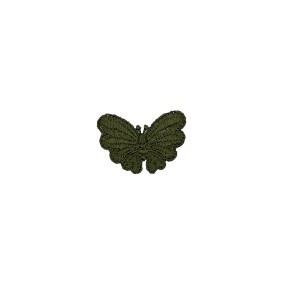 IRON-ON EMBROIDERED BUTTERFLY MOTIF - GREEN