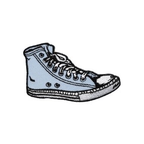 IRON-ON EMBROIDERED SNEAKERS MOTIF - SKY BLUE