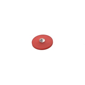 SHANK POLYESTER BUTTON WITH RHINESTONE - RED