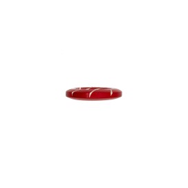2-HOLES OPTICAL BUTTON WITH RIM - WHITE-RED