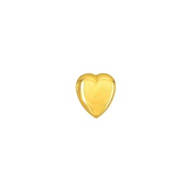 HEART METAL BUTTON WITH SHANK - GOLD