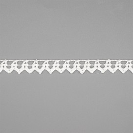 PIZZO MERLETTO PUNTINA IN COTONE 10MM - BIANCO