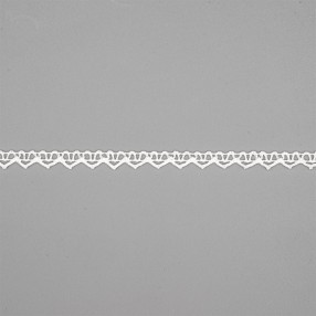 PIZZO MERLETTO PUNTINA IN COTONE 6MM - BIANCO