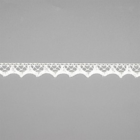 PIZZO MERLETTO PUNTINA IN COTONE 15MM - BIANCO