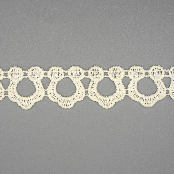 COTTON LACE FOR CURTAINS 25MM - CREAM