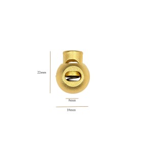 CORD STOPPER WITH METAL SPRING - GOLD