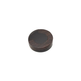 2-PIECES WOOD BUTTON WITH TUNNEL SHANK - EBONY