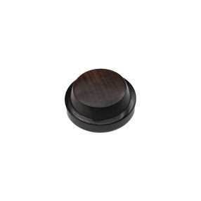 2-PIECES WOOD BUTTON WITH SHANK - EBONY