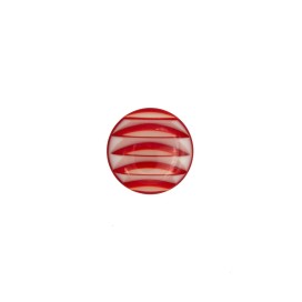 OPTICAL DESIGN BUTTON WITH TUNNEL SHANK - WHITE RED