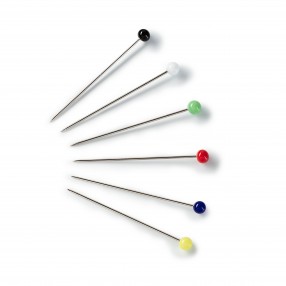 GLASS HEADED PINS MULTICOLOR 48X0,80MM