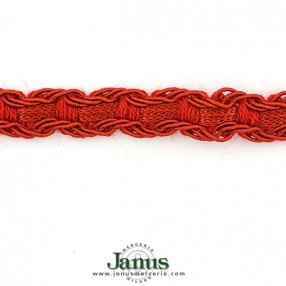 BRAID TRIMMING WITH RIBBON - RED