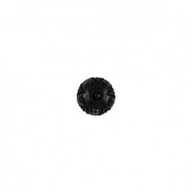 BEADS VINTAGE BUTTON WITH TUNNEL SHANK - BLACK