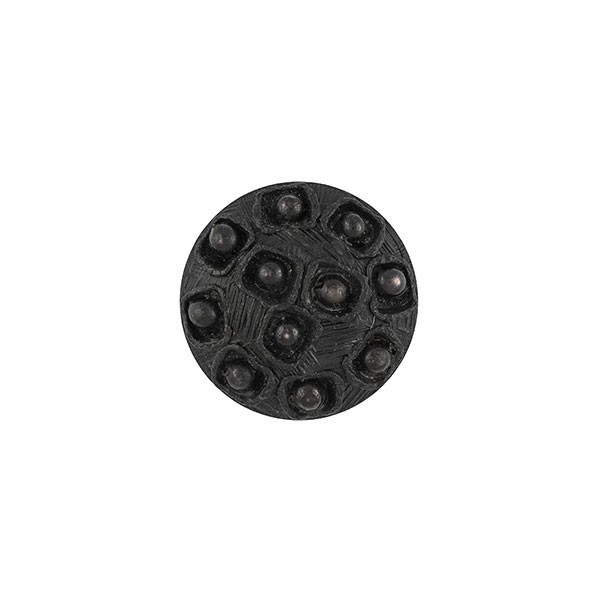 VINTAGE BUTTON WITH BEADS - BLACK
