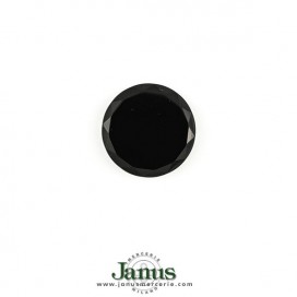 GLASS BUTTON WITH SHANK - BLACK