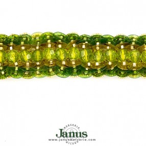 BEADS SEQUIN BRAID TRIMMING 20MM - GREEN