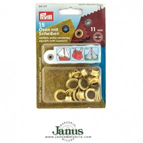 EYELETS AND WASHERS 11MM - GOLD