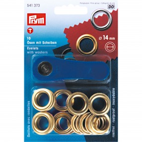 EYELETS AND WASHERS 14MM - GOLD