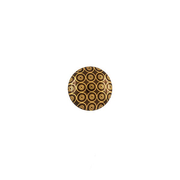 METAL BUTTON WITH SHANK - GOLD BROWN