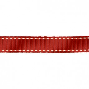 DOUBLE STITCHED GROS-GRAIN RIBBON - RED