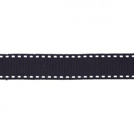 DOUBLE STITCHED GROS-GRAIN RIBBON - NAVY BLUE