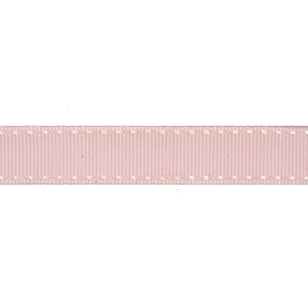DOUBLE STITCHED GROS-GRAIN RIBBON - BABY PINK