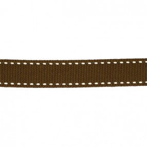 DOUBLE STITCHED GROS-GRAIN RIBBON - CARAMEL