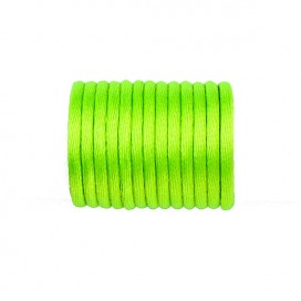 SATIN RATS TAIL CORD GREEN FLUO