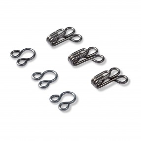 DRESS HOOKS AND EYES SIZE-3 - SILVER