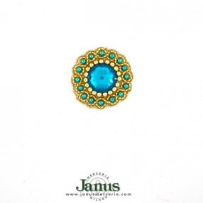 PATCH INDIA 40MM - ORO TURCHESE