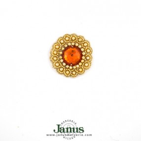 INDIA MOTIF PATCH 40MM - GOLD/AMBER