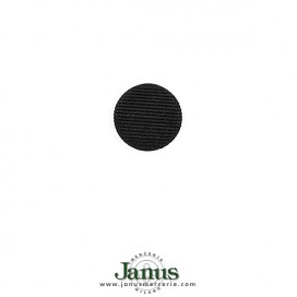 GROS-GRAIN COVERED BUTTON WITH SHANK - BLACK