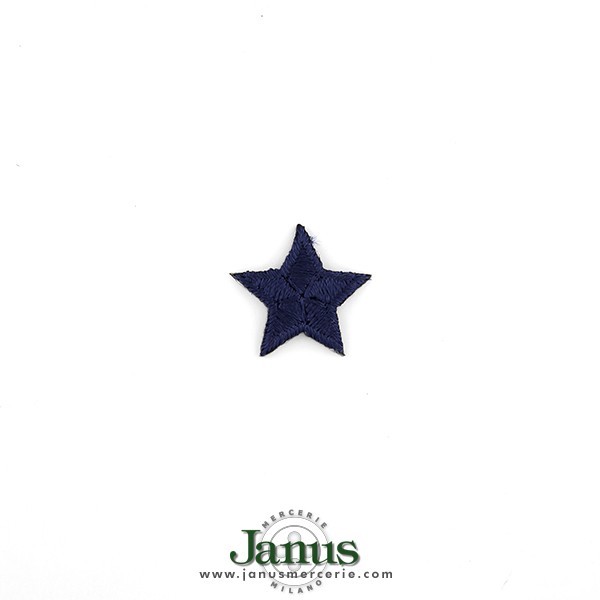 IRON-ON STAR EMBROIDERED MOTIF  BLUE 18X18MM