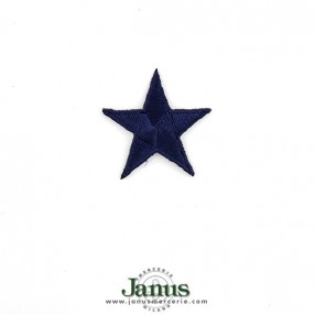IRON-ON STAR EMBROIDERED MOTIF  BLUE 32X32MM