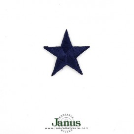 IRON-ON STAR EMBROIDERED MOTIF  BLUE 32X32MM