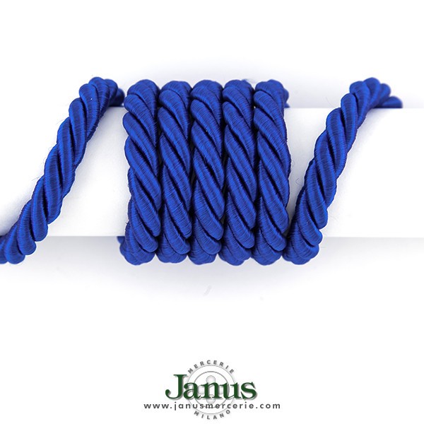 TWISTED SATIN ROP CORD - ELECTRIC BLUE