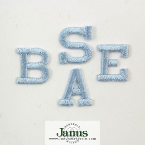 EMBROIDERED ALPHABET LETTERS 15MM - SKY BLUE