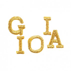 GOLD EMBROIDERED ALPHABET LETTERS 15MM