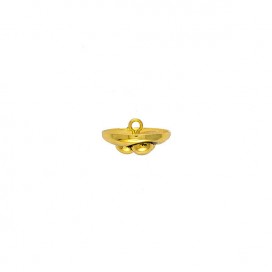 THREE BALL METAL BUTTON WITH SHANK - GOLD