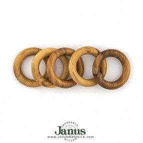 ANTIQUE WOOD CURTAIN RINGS - NATURAL