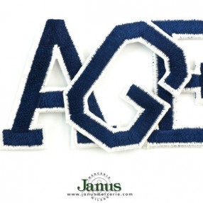 IRON-ON EMBROIDERED ALPHABET LETTERS 50MM - BLUE