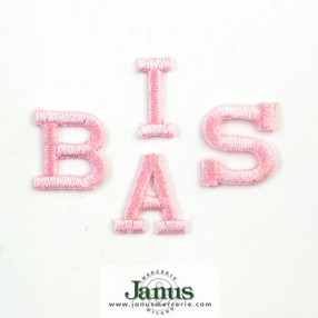 EMBROIDERED ALPHABET LETTERS 15MM - PINK
