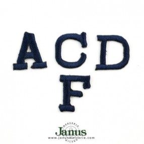 EMBROIDERED ALPHABET LETTERS 15MM - BLUE