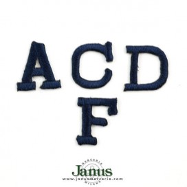EMBROIDERED ALPHABET LETTERS 15MM - BLUE