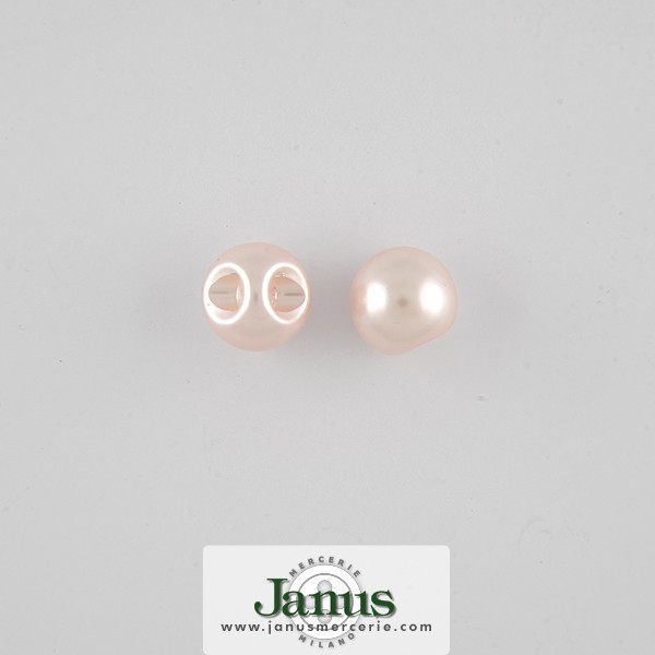 FULL BALL PEARL BUTTON WITH TUNNEL SHANK - PINK