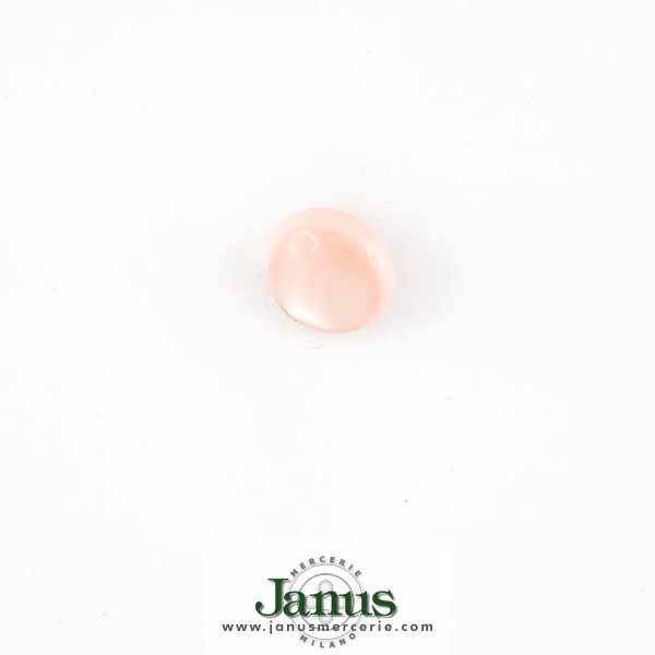 POLYESTER DOME BUTTON WITH METAL SHANK - PINK