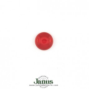 POLYESTER DOME BUTTON WITH METAL SHANK - RED