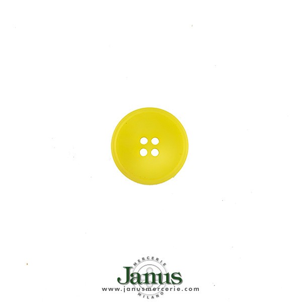 4-HOLES POLYESTER BUTTON - MATTE YELLOW