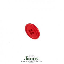 MULTI-USE POLISHED 4-HOLES  SEW-THROUGH BUTTON - RED