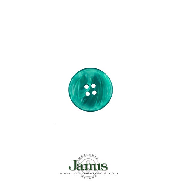 4-HOLES POLYESTER PEARL BUTTON  - JADE GREEN